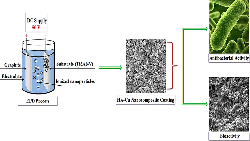Electrophoretic-Deposited Hydroxyapatite-Copper Nanocomposite As an Antibacterial Coating for Biomedical Applications